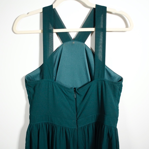 Lulus Air of Romance Maxi Dress Forest Green Large - Picture 7 of 8